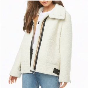Faux Sherpa Suede Leather Jacket